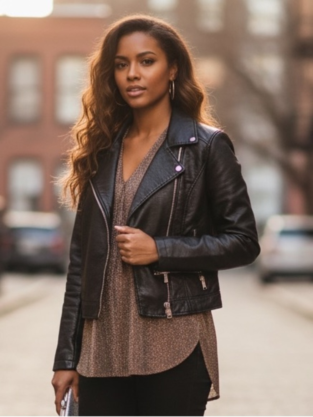 Forever 21 Black Faux Leather Moto Jacket